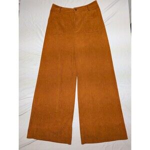 YOZY Brown Wide Leg Palazzo Pants Womens XL 12 Pull On Flowy